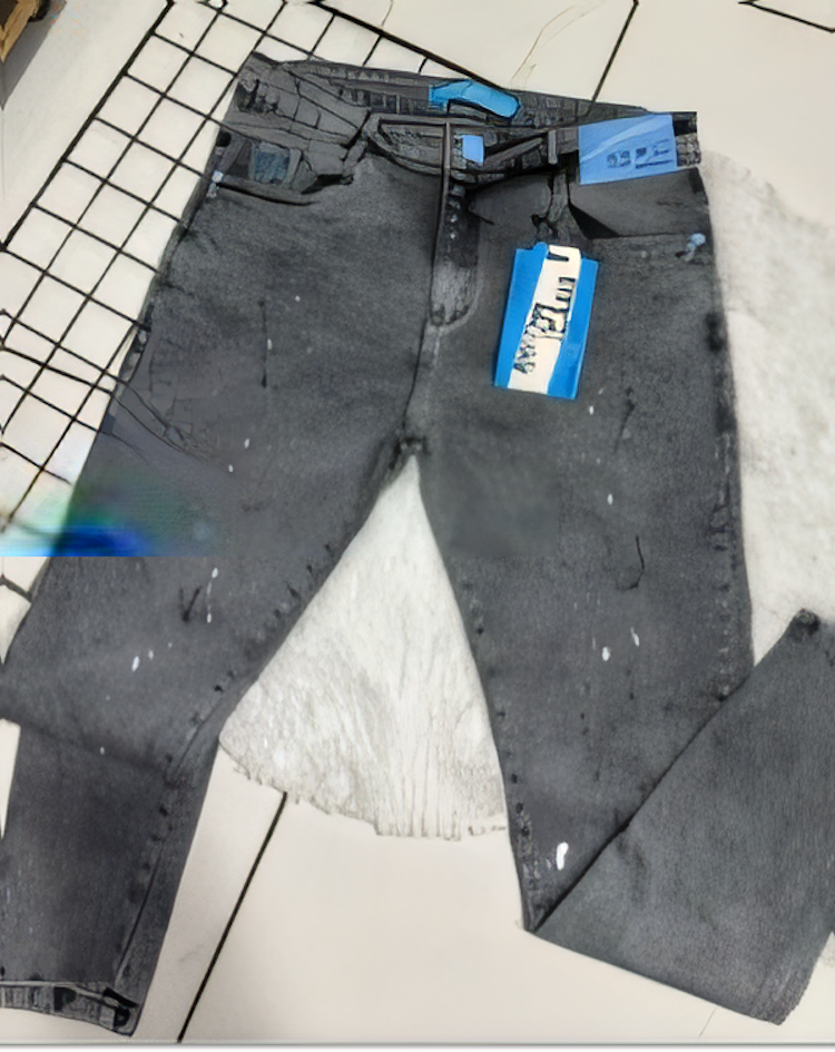 Calça Jeans Masculina Cinza Estilo Jogador
